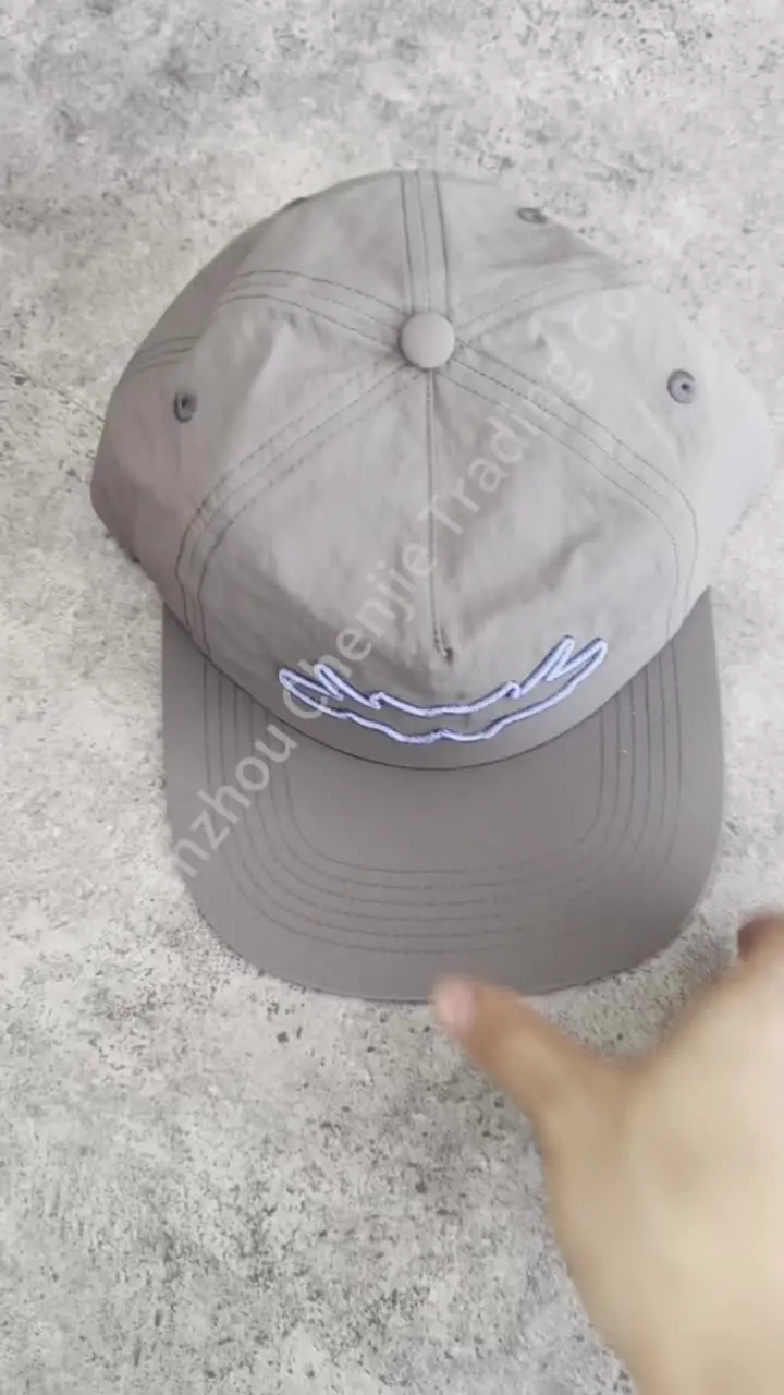 Custom Wholesale Waterproof Nylon Panel Blank Hat Caps