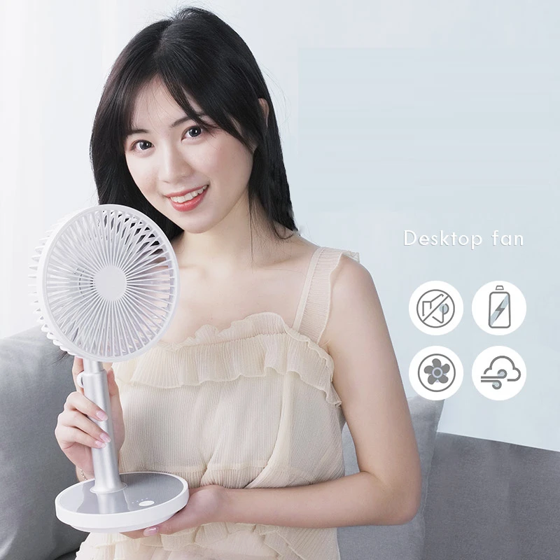 Portable Usb Charging Fans Makers Rechargeable Mini Fan With Light