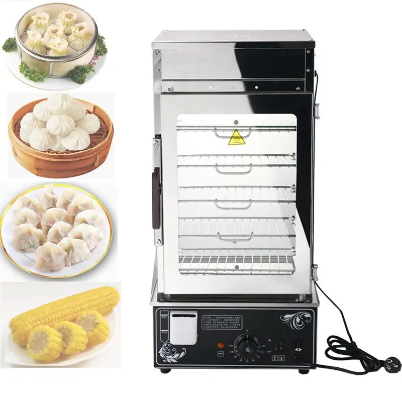 Multi-function big Full visual 5 layers display glass cabinet showcase food display steamer counter   WT/8613824555378