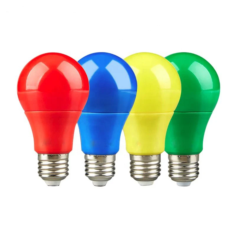 New A19 60 G45 Color red green bule yellow colour Led Light Bulb  for holiday festival decoration