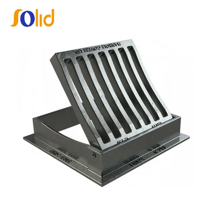Anti-theft captive hinge EN124 D400 Ductile Iron Rain Water Grating