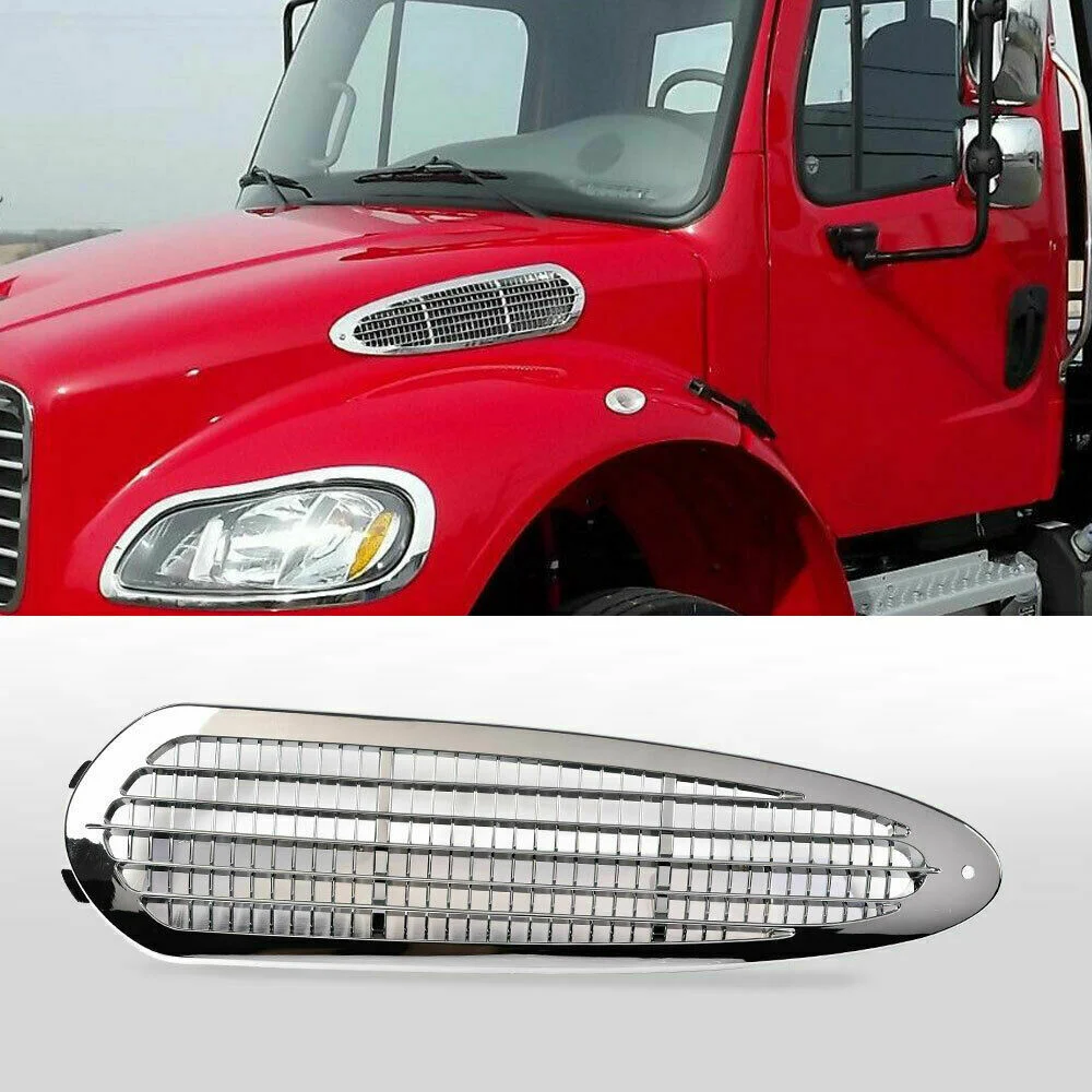 Hood Side Grille Air Intake Vent Cover Fit For 2002-18 Freightliner M2 ...