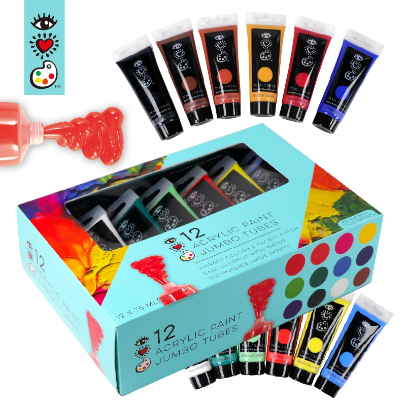 12 wax crayons assorted color for