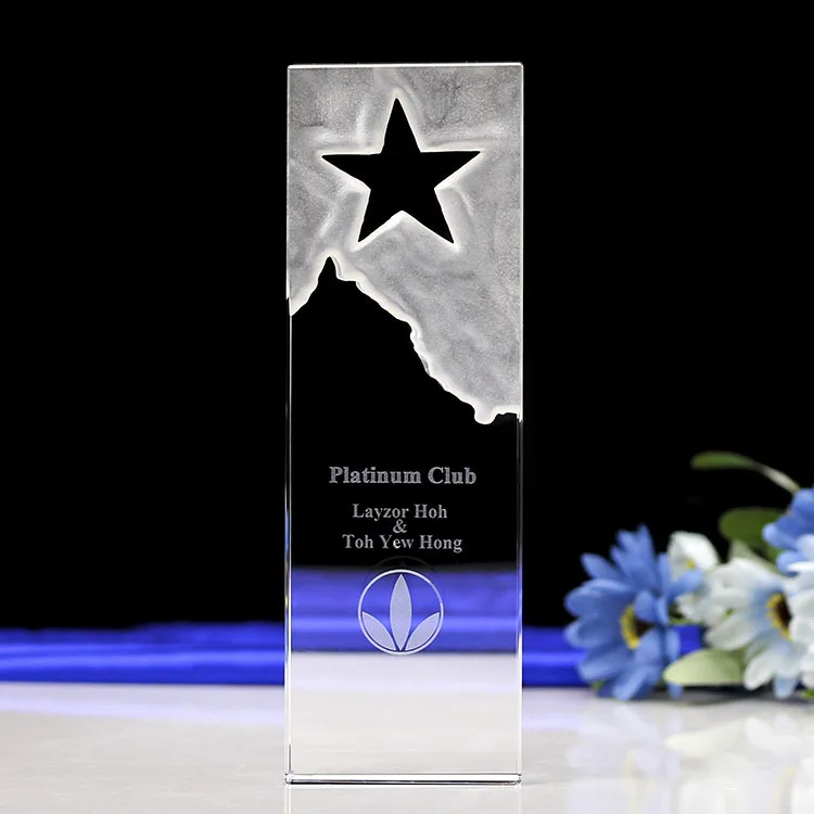 Customized Angel Theme Business Gift Small Nautical Style Employee Recognition Award K9 Crystal Laser Trophy Plaque details