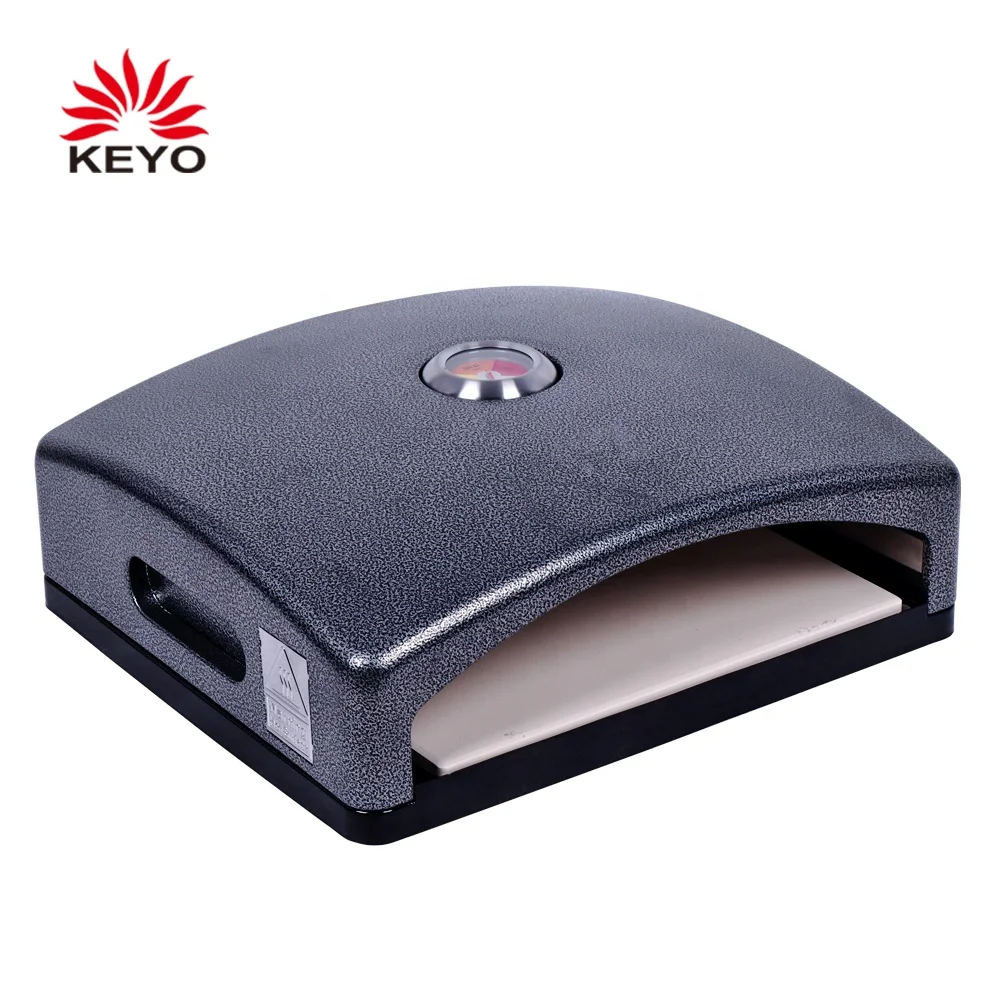 KEYO Outdoor Multi-Fuel Gas Charcoal Pellet Wood Fired Pizza Oven With Pizza Stone