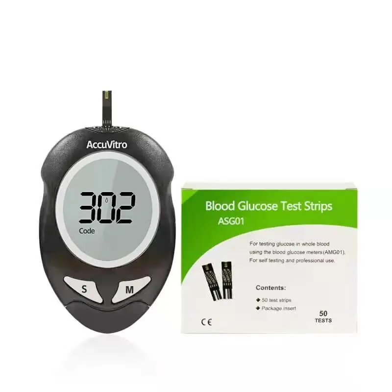 Blood Glucose Meter Contains 50 test strips 50 blood collection needles 1 cloth bag 1 blood collection pen 1 set of equipment supplier