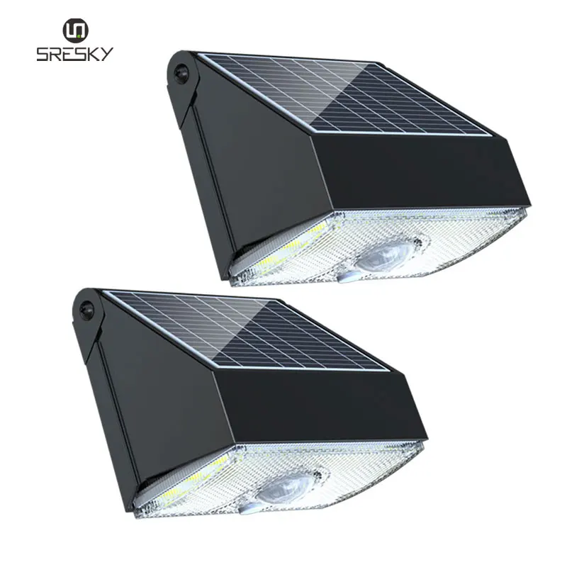 2020 SRESKY new design high power pir motion sensor led wall lamp outdoor garden solar light 10w for sale