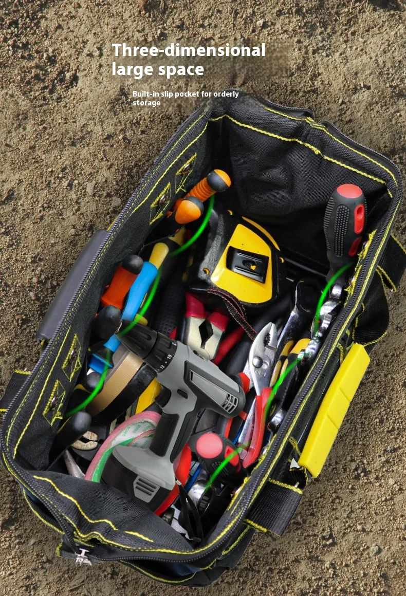 Atacado Multi Funcional Engrossado Eletricista Carpenter Ferramenta Saco Bolsa Resistente ao Desgaste Heavy Duty Mochila OEM Customizável
