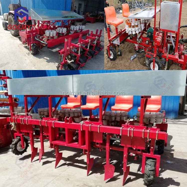 Rows Selfpropelled Vegetable Seedling Transplanter Onion Planting