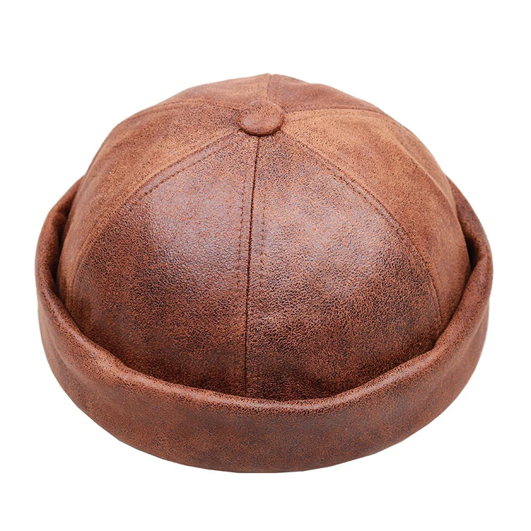 复古素色灯芯绒棒球帽水手无边帽子散装