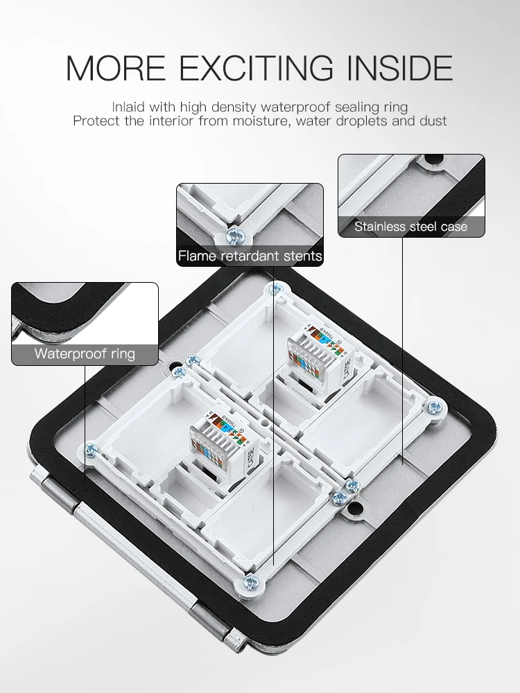 Wholesale RJ45 standard multi module network open floor socket
