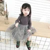 Fall sparkle star sequin decor fashion kids casual dress for girl in 2019