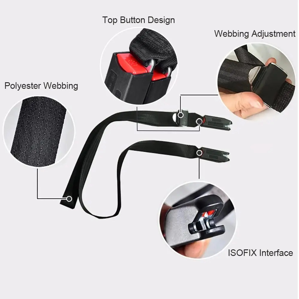 Isofix Belt Strap Extender Base Anchor Clip Child Safety Car Seat