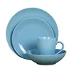 16pcs Solid Round Shape unique stoneware ceramic dinnerware set, ceramic breakfast dinnerware set for restaurants
