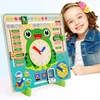 Montessori daily learning tools intelligence multifunctional cognitived time/month/season/calendar clock toy