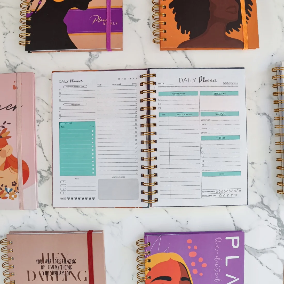 2023 Spiral Binding Bound Custom Paper Cheap Designs Notebook 12 Month