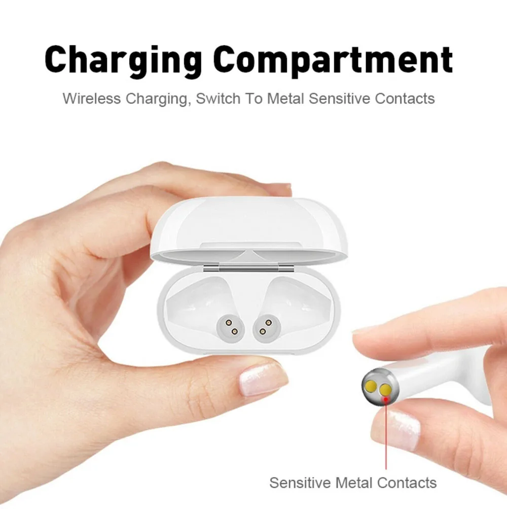 2019 Amazon top seller I10 I12 TWS V5.0 sport Bluetooth earphones earbud i12 with Double earphone magnetic charging box - ANKUX.COM