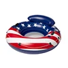 Custom American Flag Heavy Duty Inflatable River Tube Raft PVC River Float Tube