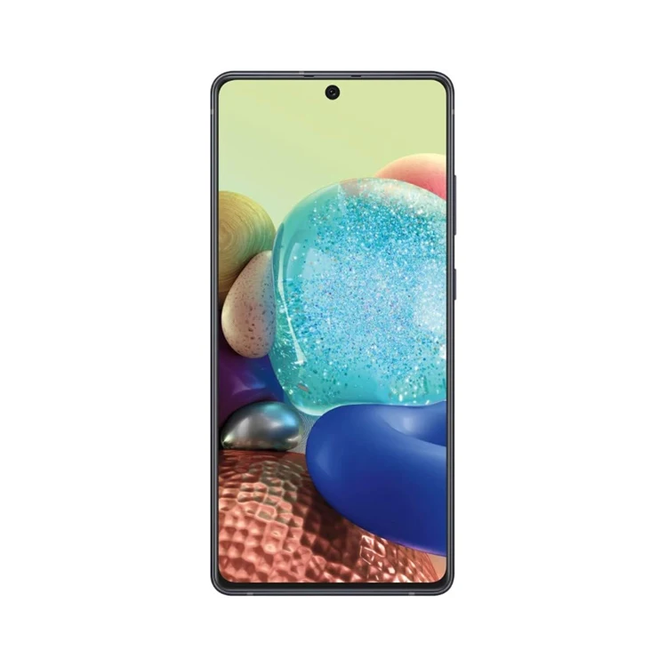 Samsung Galaxy S20 Ultra front view showing curved edge display and triple rear camera module