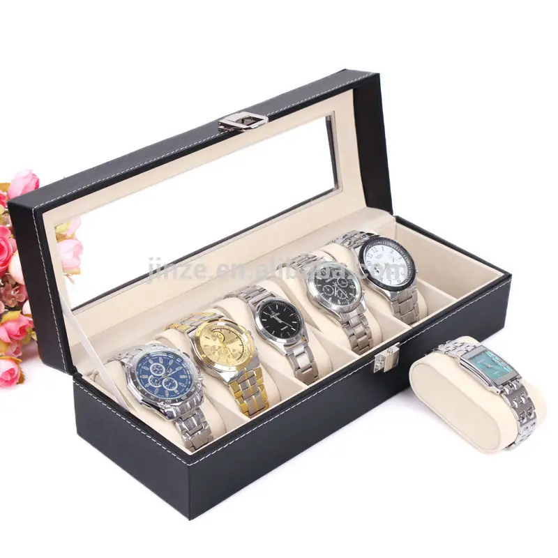 Leather Watch Box Wholesale Leather Watch Case,Black Leatherette Buy
