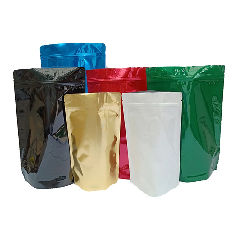 高品质多色咖啡垂直袋可重复密封包装