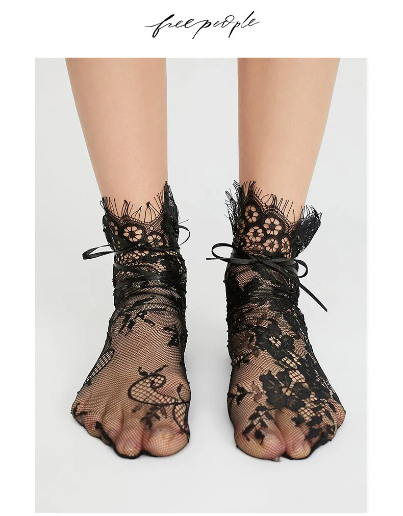 Капроновые носки с рисунком под туфли
