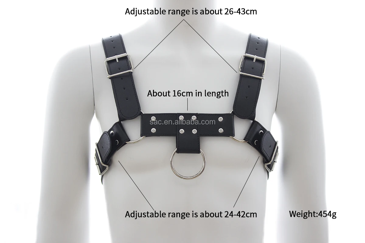 19115 Black Adjustable Sexy Male Gay Wear Interest Buckles Belt