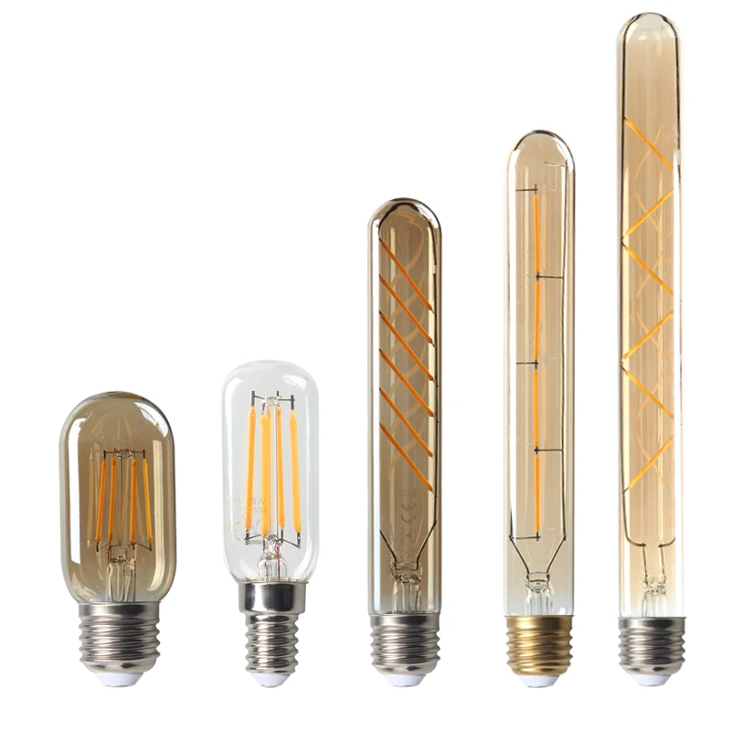 Dimmable led filament bulbs T125 T225 T300 E27 B22 amber clear 2W 4W 6W 8W glass candle light 2200k 2700k 3000k 4000k 110v 230V