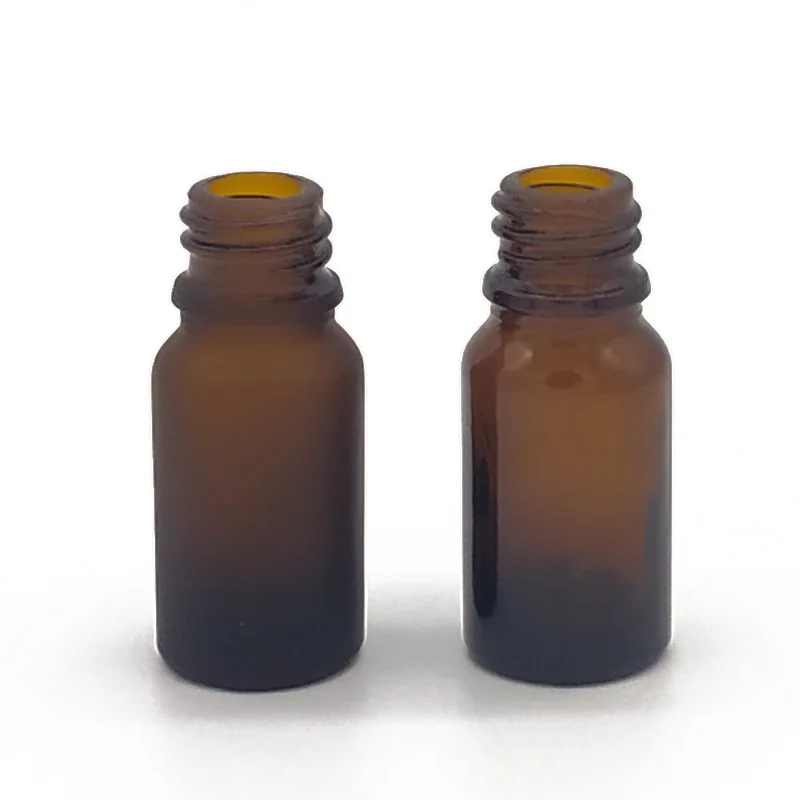 10ml Amber frosted /clear Frosted Essential Oil Vials glass bottle  with plastic cap manufacture