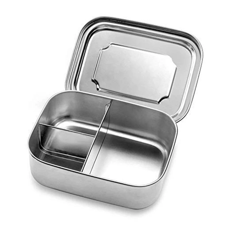 Rectangle Eco Friendly Food Container Metal Storage Bento Box 304 ...