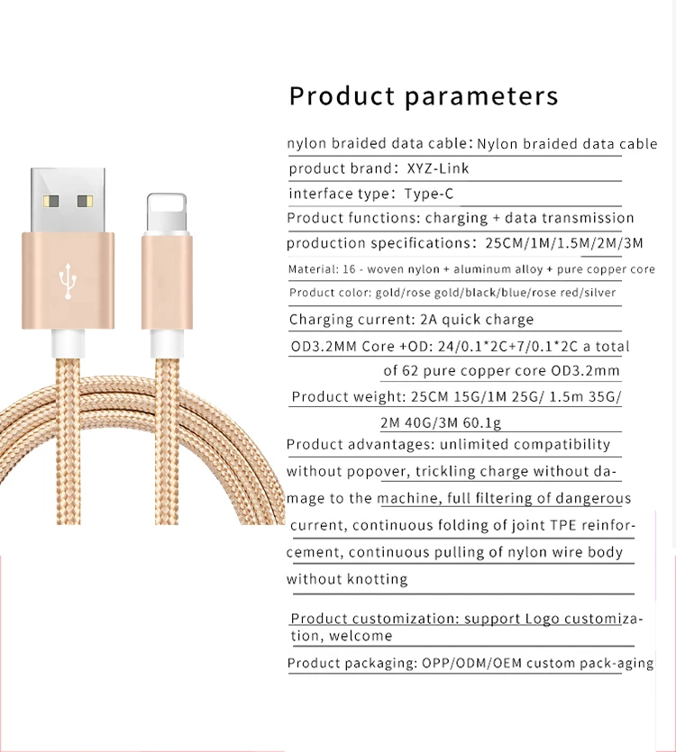 3m cabo usb led chargers mobile phone chargeur microphone cable for iphone charger - ANKUX.COM