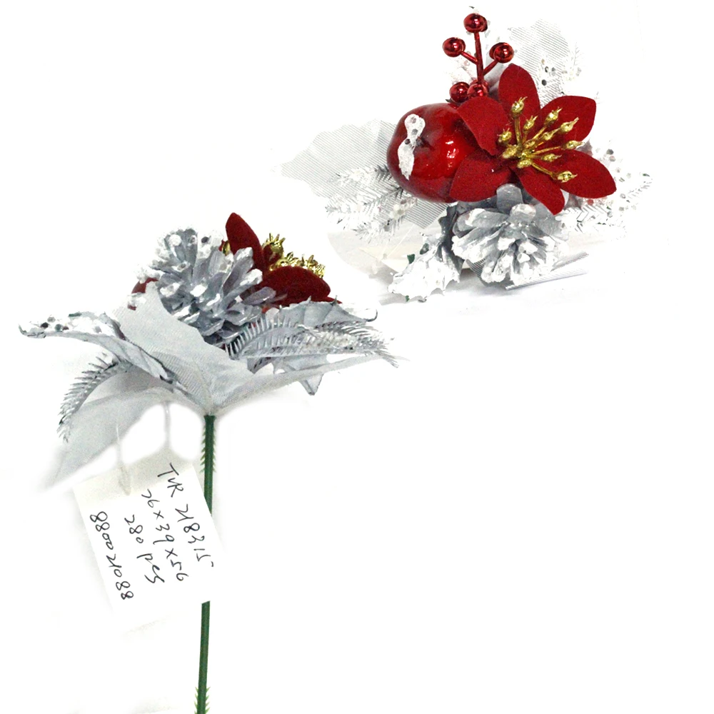 Decorative Christmas Holly Tree Floral Picks Christmas Decoration