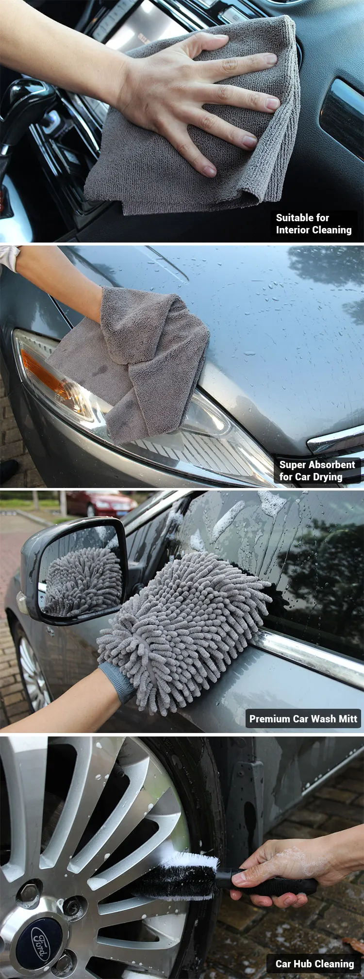  CARCATICZ Microfiber Car Wash Mitt 2 Pack, Car Washing