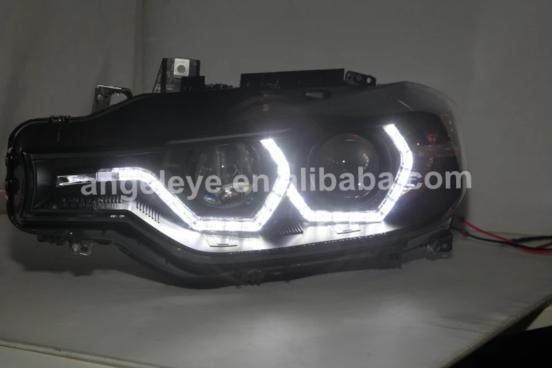 LED Angel Eyes Headlight For BMW F30 F35 318 320 325 328 330 335 2013-2015 Year SN For Original car halogen types