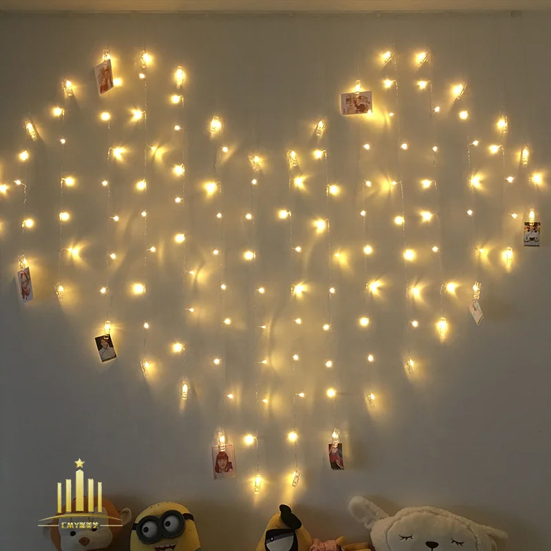 Hot Sale Led Photo Clips String Light Warm White Wedding Party Home Decor Hanging Photos Pictures led lights decoration