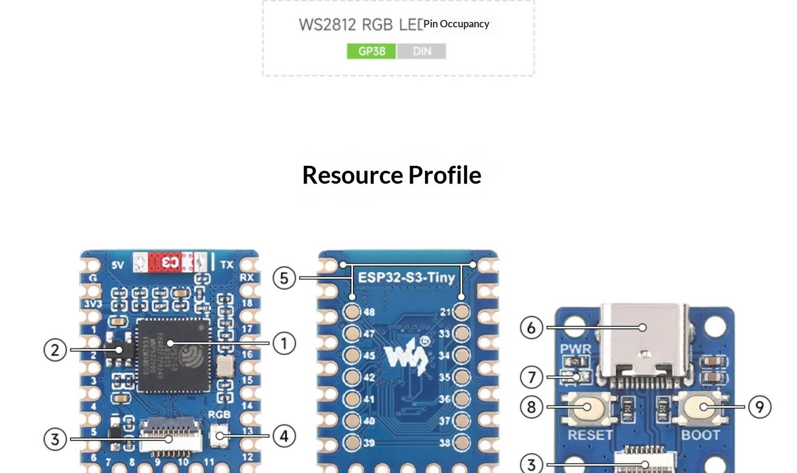 Tiny Microcontroller Module ESP32 S3 Tiny Microcontroller Development Board USB Interface Supports ...