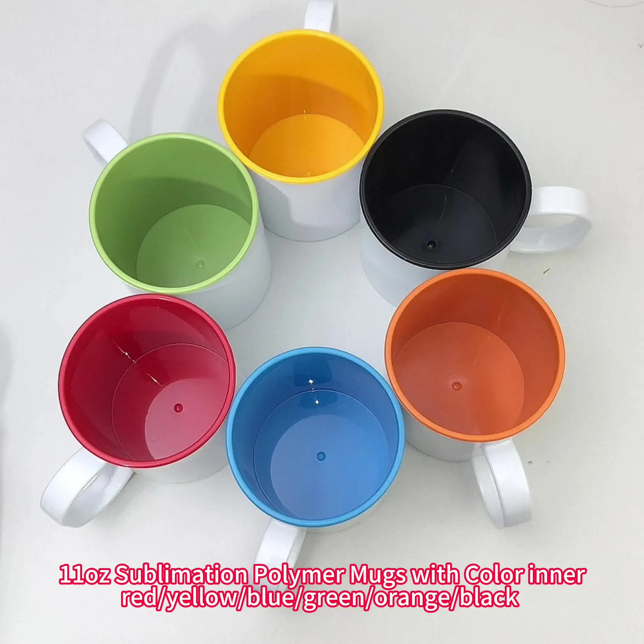 Sublimation 11OZ Polymer Blank Mug Cup Inside Colored Polymer Handle Mugs  Custom Printing Sublimation Mugs| Alibaba.com