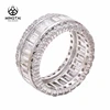 Channel and Prong Setting Baguette Cut AAAAA CZ 14K Real Solid Gold Ring, wedding ring baguette cut diamonds