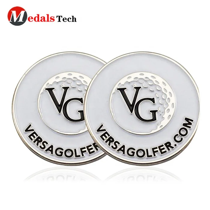 High quality die casting soft enamel hat clip cheap golf ball marker for golf divot tool