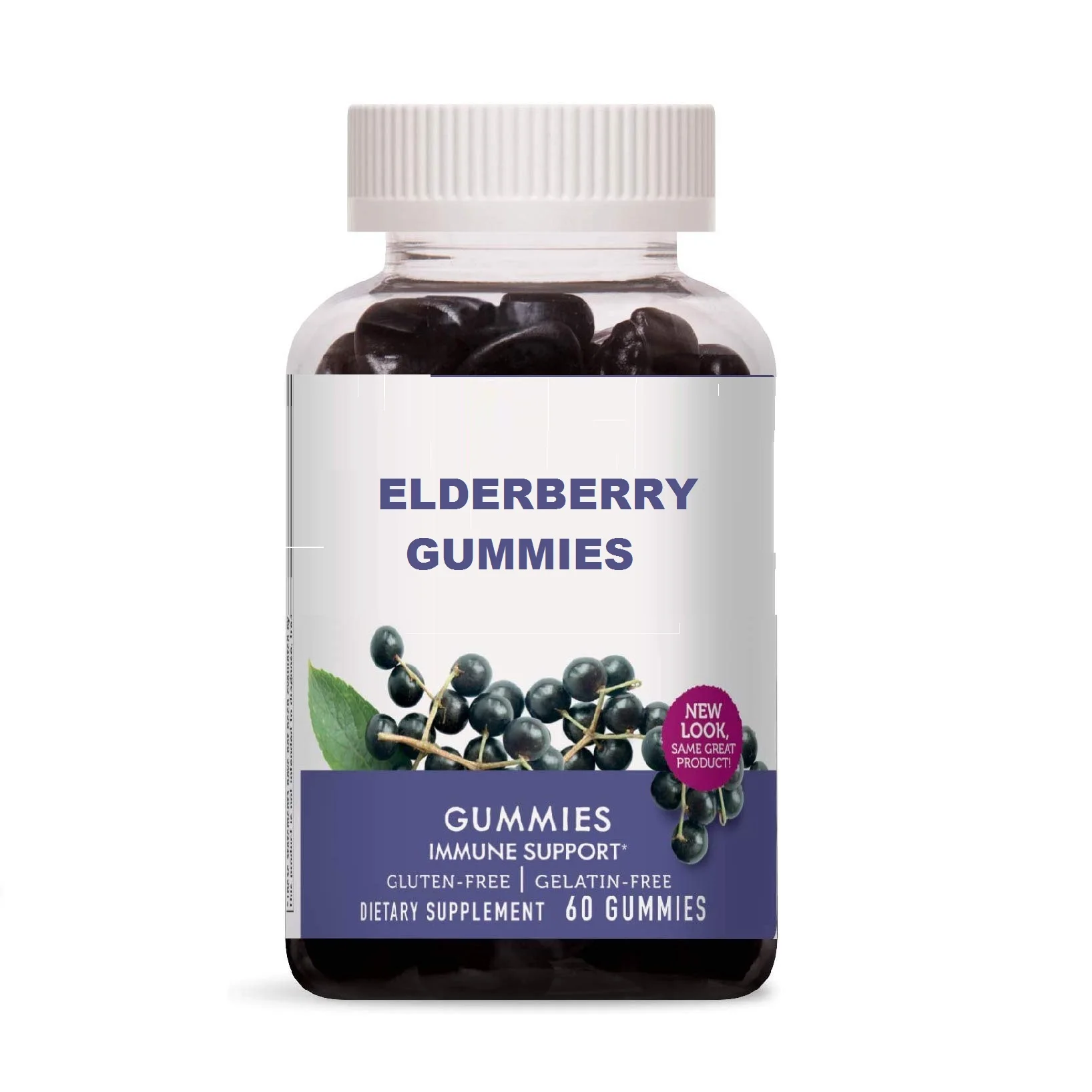 3000mg Sambucus Elderberry Gummies With Vitamin C Zinc Sodium,60 Ct