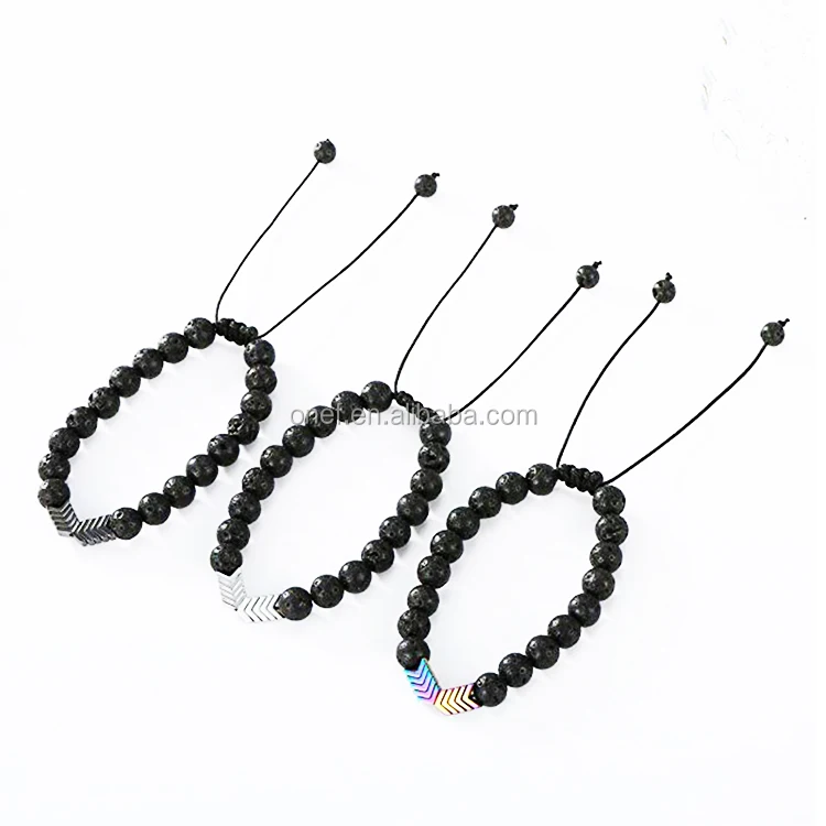 Most Popular Braided Rope Mens Women Anti Anxiety 6mm Adjustable Lava Stone Gemstone Bracelet.jpg