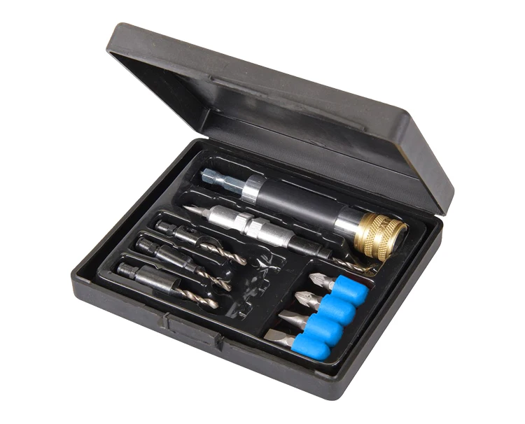 11Pcs Multi Function Quick Flip Driver Wood Countersink Drill Bits Screwdriver Bits Set in Double Blister