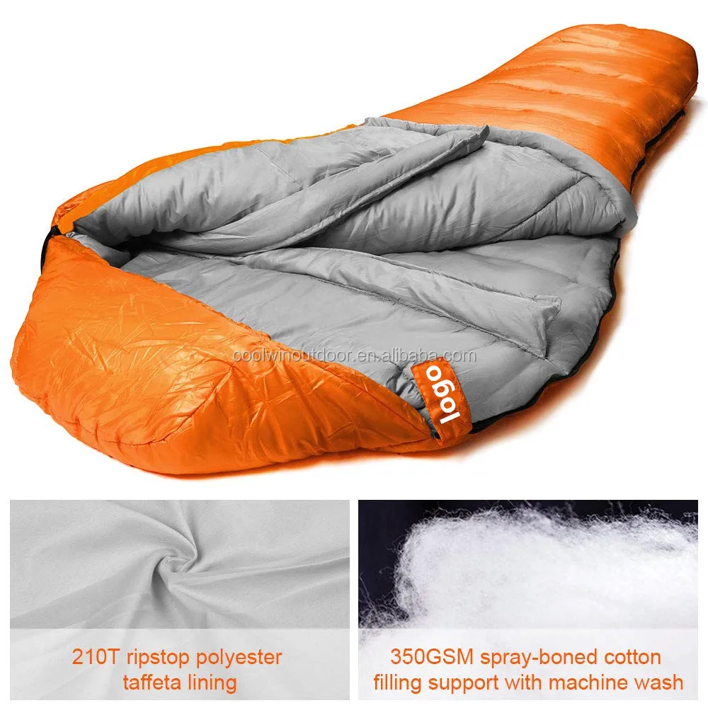 winter outdoor compact Duck Down mummy Sleeping Bag For Hiking