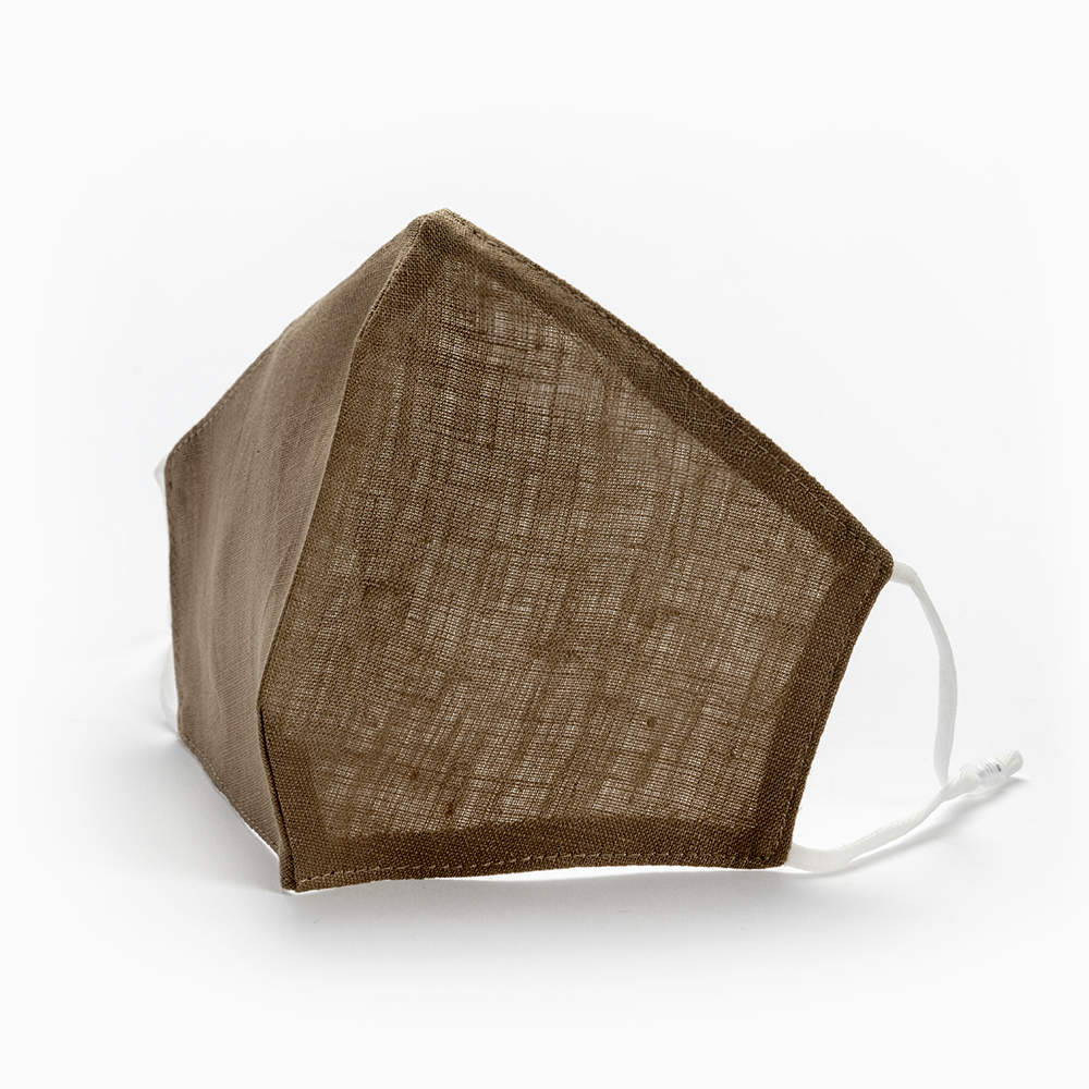 
Linen Life Casual Filter 2.5PM Insertable Light Brown Linen Facemask With Bag 