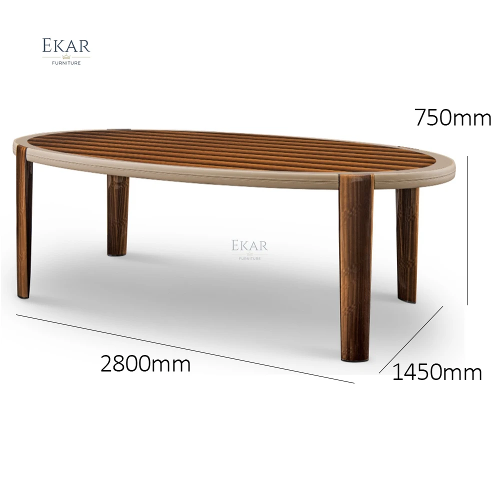 product ekar furniture elegant modern furniture table wooden design highlight dining table-63