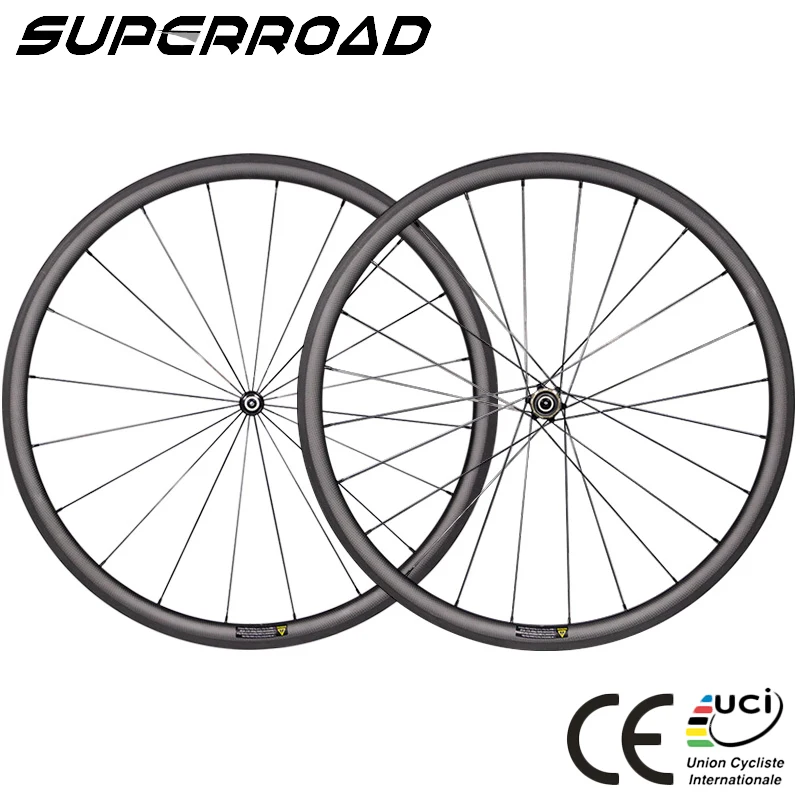Best 700C 25mm Wide 30mm Deep Chinese Bicycle Novatec Carbon Wheels Clincher Tubeless 2