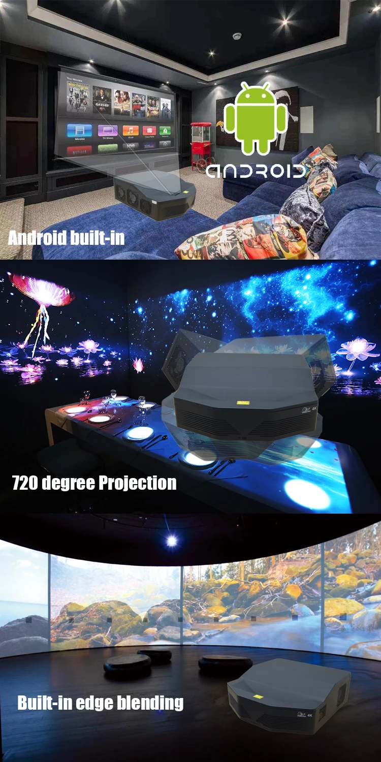 ultra short throw projector 4k edge blending