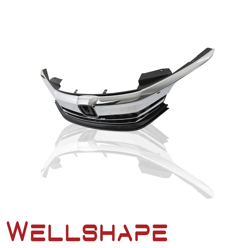 Car Grille For 16 17 Honda Accord Oe Style Front Upper Grill Chrome And