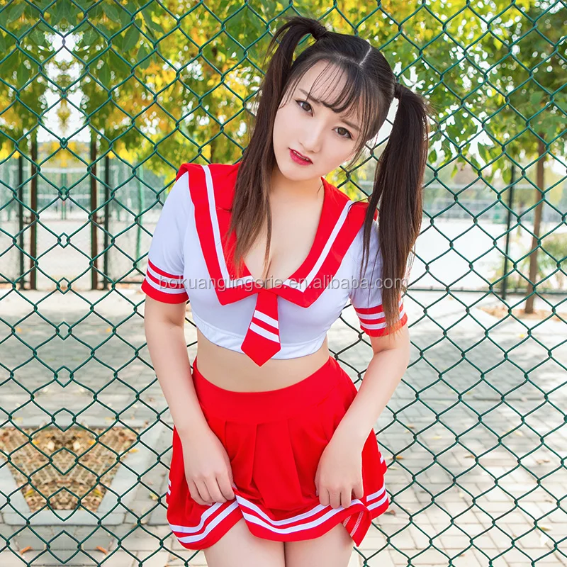 Großhandel 6027 Japan Und Korea Schule Mädchen Sexy Kostüm Sommer Crop Top Und Plissee Rock
