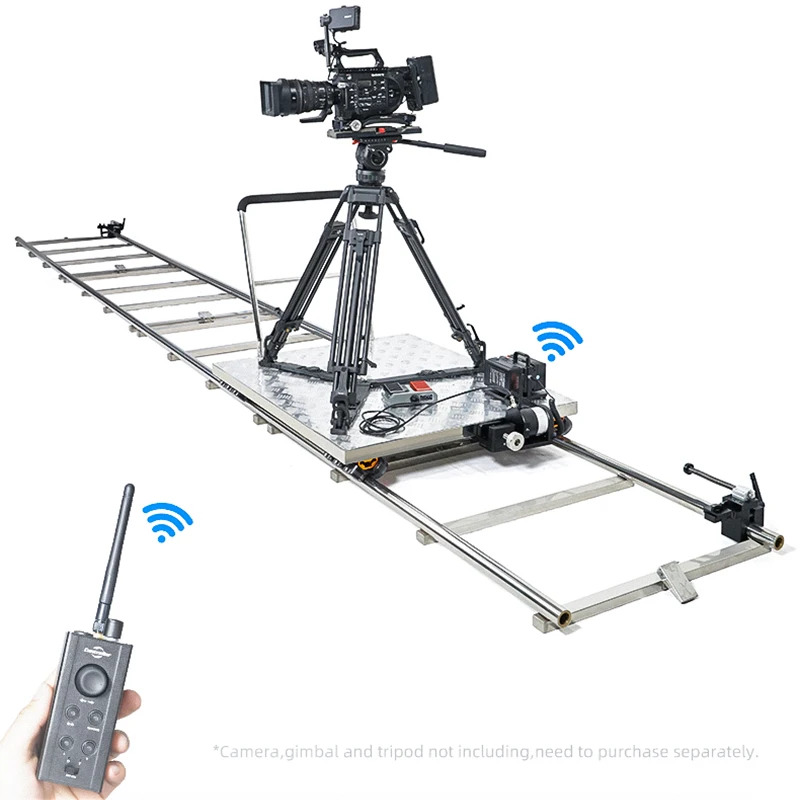 Dk1000 Motorized Track Dolly Broadcast Shooting Systems Wireless Remote